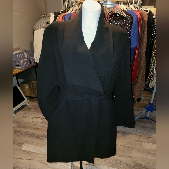 Ralph Lauren Crepe Open-Front Coat - Picture 7 of 13